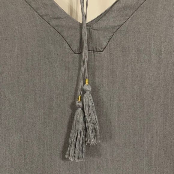 1250° Celsius Mini Dress Tie Tassle Back V-Neck M - Picture 6 of 8